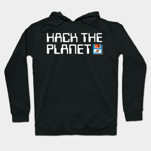 Hack The Planet - Blue and Orange Retro Hoodie